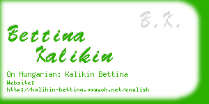 bettina kalikin business card